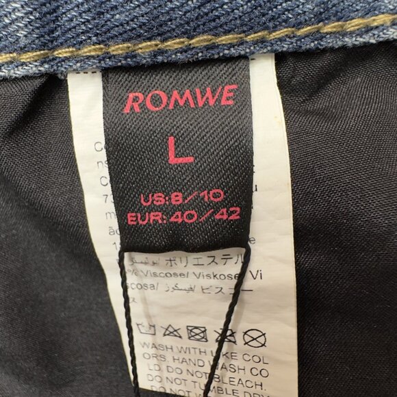 ROMWE Wide-Leg Graphic Cross Jeans – Size L - Picture 7 of 7